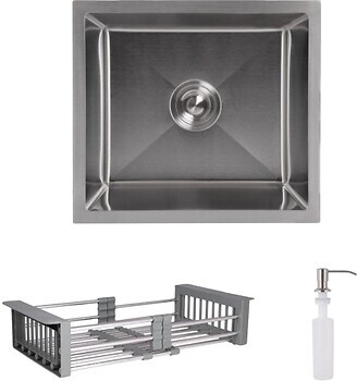 Фото Lidz H4843 Handmade 3.0/1.0 Brushed Steel + корзина K01G (LDH4843BRU4944150955)