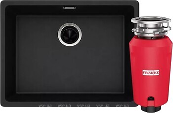 Фото Franke Maris MRG 110-52 + измельчитеь Slim 50 черный матовый (125.0763.936)