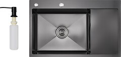 Фото Lidz H7849BR Handmade Max 500 Brushed PVD 3.0/1.0 Black (LDH7849ВLBRUBLM49466)