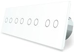 Фото Livolo умный выключатель 8 каналов (2-2-2-2) белый (VL-C708Z-11)