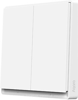 Фото Xiaomi умный выключатель Aqara E1 Wall Switch Two Gang Without Neutral (QBKG39LM)