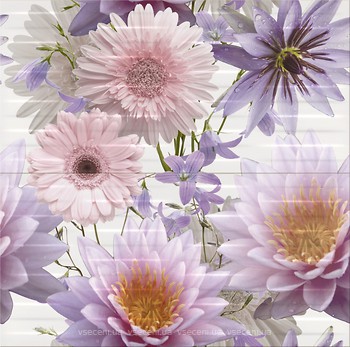 Фото Opoczno декор-панно Chinese Asters Flowers 59.4x60 (комплект 2шт)