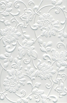 Фото Kerama Marazzi плитка настенная Аджанта Цветы белая 20x30 (8216)