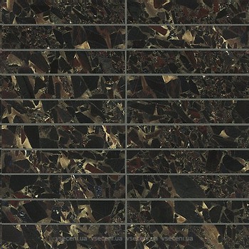 Фото Rex мозаика I Marmi di Rex Mosaico 3x15 Marble Black Lucido 30x30 (729066)