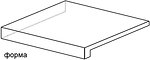Фото Atlas Concorde ступень угловая с капиносом Axi Scalino Angolare Sx Dark Oak 22.5x22.5