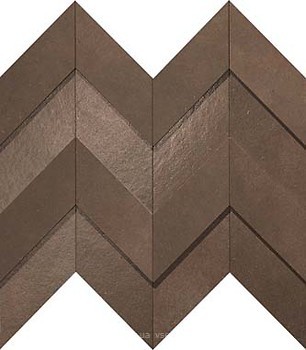 Фото Atlas Concorde декор Dwell Chevron 3D Brown Leather 30.8x35.1