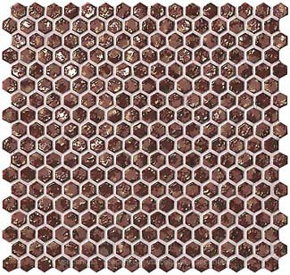 Фото Atlas Concorde мозаика Dwell Hexagon Gold Rust 28.5x30