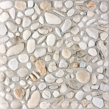 Фото Rako плитка напольная Pebbles белая 33.3x33.3 (DAR3B700)