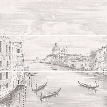 Фото Kerama Marazzi декор-панно Город на воде Venice 75x75 (12109R\3x\3F) (комплект 3 шт)