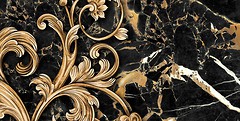 Фото Golden Tile декор Saint Laurent 3 черный 30x60 (9АС331)