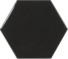 Фото Equipe Ceramicas плитка настенная Scale Hexagon Black 10.7x12.4