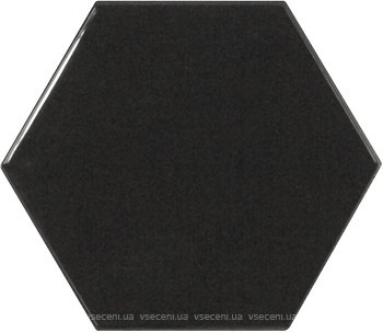Фото Equipe Ceramicas плитка настенная Scale Hexagon Black 10.7x12.4