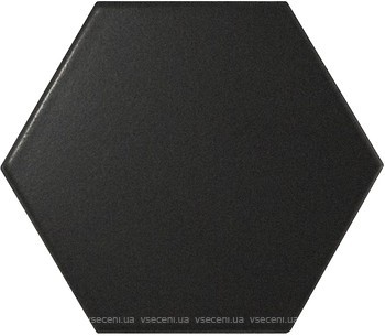 Фото Equipe Ceramicas плитка настенная Scale Hexagon Black Mate 10.7x12.4