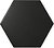 Фото Equipe Ceramicas плитка настенная Scale Hexagon Black Mate 10.7x12.4