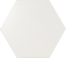 Фото Equipe Ceramicas плитка настенная Scale Hexagon White Mate 10.7x12.4