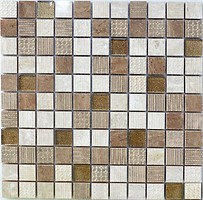 Фото Kotto Ceramica мозаика CM 3044 C3 Beige/Brown/Brown Gold 30x30