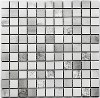 Фото Kotto Ceramica мозаика CM 3021 C2 Gray/White 30x30