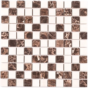 Фото Kotto Ceramica мозаика CM 3022 C2 Brown/White 30x30