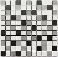 Фото Kotto Ceramica мозаика CM 3028 C3 Graphite/Gray/White 30x30