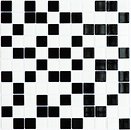 Фото Kotto Ceramica мозаика GM 4001 C2 Black/White 30x30