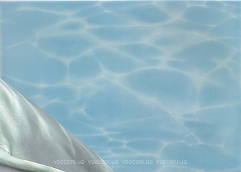 Фото БерезаКерамика декор Лазурь Дельфин 2 бирюзовый 25x35