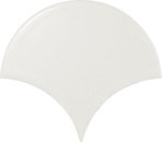 Фото Equipe Ceramicas плитка настенная Scale Fan White Matt 10.6x12