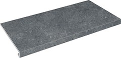 Фото Zeus Ceramica ступень угловая с капиносом Concrete Nero правая 34.5x60 (SZRXRM9RR2)