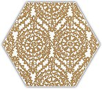 Фото Ceramika Paradyz декор Shiny Lines Heksagon Inserto A Gold 17.1x19.8