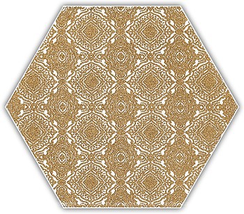 Фото Ceramika Paradyz декор Shiny Lines Heksagon Inserto E Gold 17.1x19.8