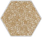 Фото Ceramika Paradyz декор Shiny Lines Heksagon Inserto F Gold 17.1x19.8