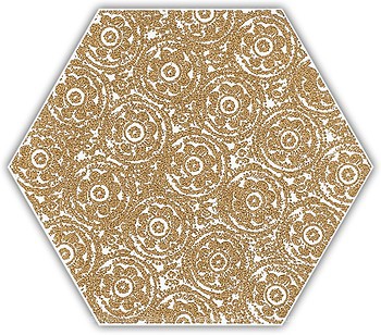 Фото Ceramika Paradyz декор Shiny Lines Heksagon Inserto F Gold 17.1x19.8