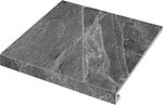 Фото Zeus Ceramica ступень угловая с капиносом Kalakito Black левая 30x34.5 (SZRXKA9BRC1)