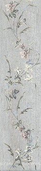 Фото Kerama Marazzi плитка напольная Кантри Шик декорированная серая 9.9x40.2 (SG401800N)