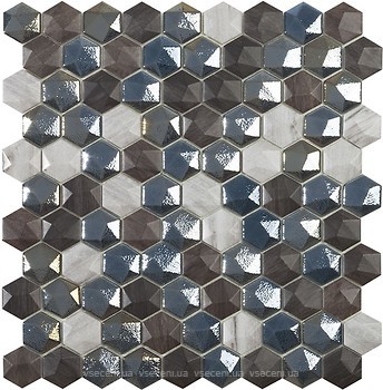 Фото Vidrepur мозаика Elite Hex Sapelly Mix 31.5x31.5