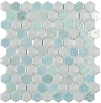 Фото Vidrepur мозаика Elite Hex Glacier Mix 31.5x31.5