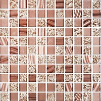 Фото Kotto Ceramica мозаика GM 8006 C3 Brown Sahara S1/Brown Silver S6/Brown Silver 30x30