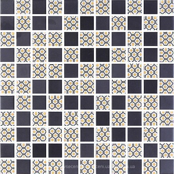 Фото Kotto Ceramica мозаика GMP 0825002 C2 Print 2/Black Mat 30x30