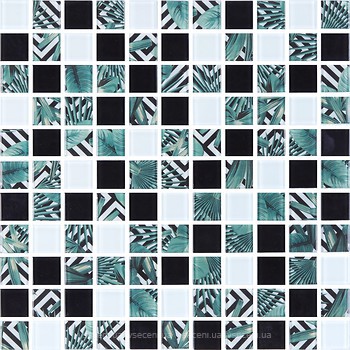 Фото Kotto Ceramica мозаика GMP 0825021 C3 Print 24/White/Black 30x30