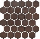 Фото Kotto Ceramica мозаика Hexagon H 6005 Coffee Brown 29.5x29.5