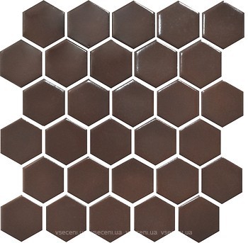 Фото Kotto Ceramica мозаика Hexagon H 6005 Coffee Brown 29.5x29.5