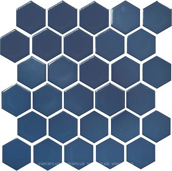 Фото Kotto Ceramica мозаика Hexagon H 6008 Steel Blue 29.5x29.5