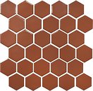 Фото Kotto Ceramica мозаика Hexagon H 6009 Brown 29.5x29.5