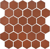 Фото Kotto Ceramica мозаика Hexagon H 6009 Brown 29.5x29.5