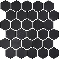 Фото Kotto Ceramica мозаика Hexagon H 6021 Black 29.5x29.5