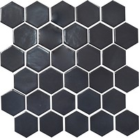 Фото Kotto Ceramica мозаика Hexagon H 6022 Grafit Black 29.5x29.5
