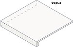 Фото Atlas Concorde ступень угловая с капиносом Marvel Pro Scalino Angolare Sx Travertino Alabastrino 33x33