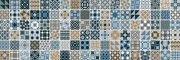Фото Newker плитка мозаичная Gala Mosaico Cube Blue 20x60