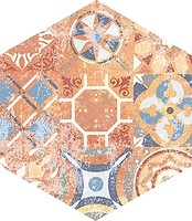 Фото Nowa Gala декор Flamenco Dekor FLM 06 Hexagon Patchwork Natura 28x33