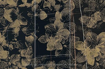 Фото LA Fabbrica декор-панно Marmi Flower Sahara Noir Lapp Rett 120x180 (135101) (комплект 3 шт)