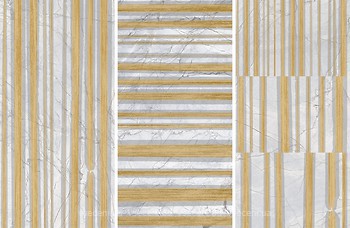 Фото LA Fabbrica декор-панно Marmi Conceptual Invisible Grey Lapp Rett 120x180 (135102) (комплект 3 шт)